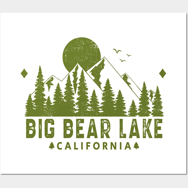 Big Bear Lake California Mountain View Wall Art by HomeSpirit